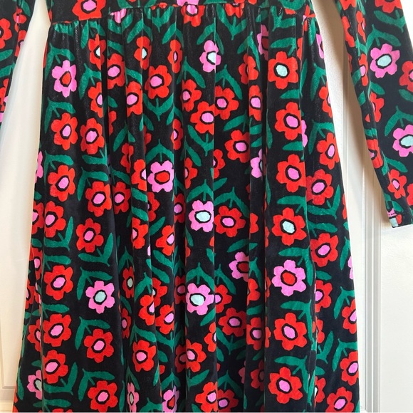 Sz12 Hanna Andersson Print Velour Super Soft Skater Dress - Picture 4 of 9